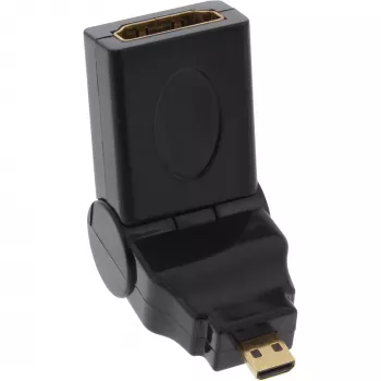 HDMI Adapter Type A female / D male swing type gold plated InLine 17690L