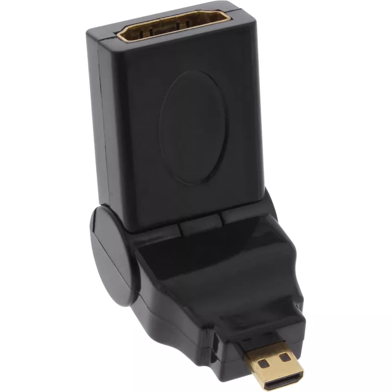 HDMI Adapter Type A female / D male swing type gold plated InLine 17690L