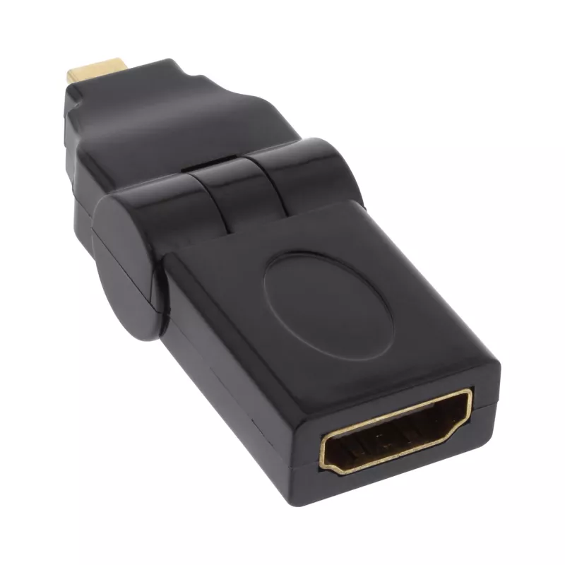 HDMI Adapter Type A female / D male swing type gold plated InLine 17690L