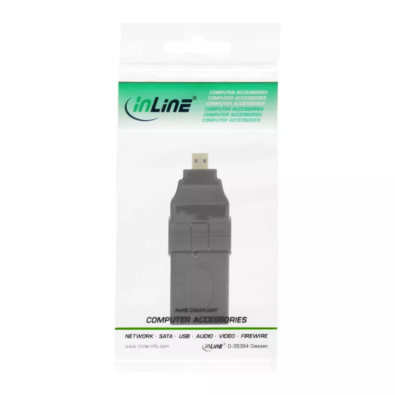 HDMI Adapter Type A female / D male swing type gold plated InLine 17690L