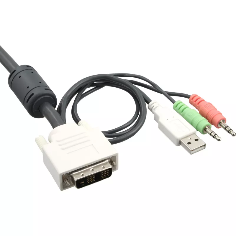 InLine KVM Switch 2 Port DVI-D USB with Audio