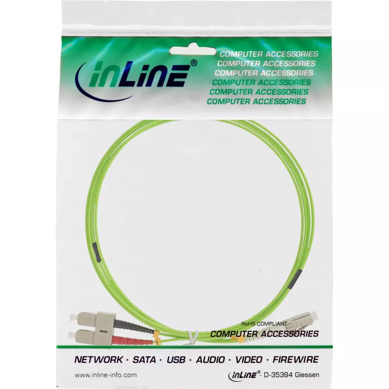 InLine Fiber Optical Duplex Cable LC/SC 50/125µm OM5 10m