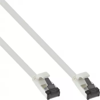 InLine Patch cable flat, U/FTP, Cat.8.1, TPE halogen-free, white, 5m