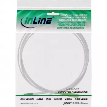 InLine Fiber Optical Simplex Cable, FTTH, LC/APC8° to SC/APC8° 9/125µm OS2 0.5m
