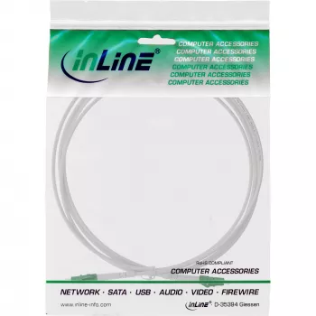 InLine Fiber Optical Simplex Cable FTTH LC/APC 8° to LC/APC 8° 9/125µm OS2 2 m