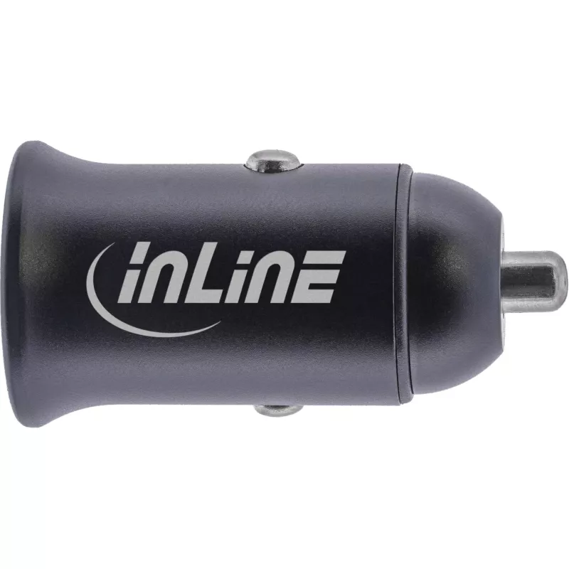 InLine USB car power adapter power delivery, 2x USB-C, black