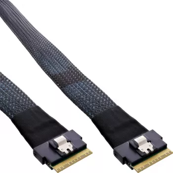 InLine Slim SAS cable, SFF-8654 8X to SFF-8654 8X, 48 Gb/s, 0.5m