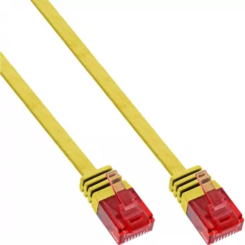 InLine Flat Ultraslim Patch Cable U/UTP Cat.6 Gigabit ready yellow 3m