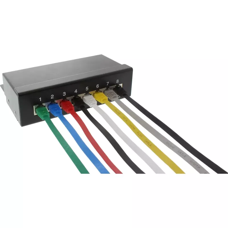 InLine Flat Ultraslim Patch Cable U/UTP Cat.6 Gigabit ready black 5m
