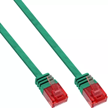 InLine Flat Ultraslim Patch Cable U/UTP Cat.6 Gigabit ready green 2m