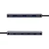 InLine USB 3.2 Gen.2 Hub, 4x USB-C + 3x USB-A, PD 100W, aluminium, grey