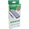 InLine USB 3.2 Gen.2 Hub, 4x USB-C + 3x USB-A, PD 100W, aluminium, grey