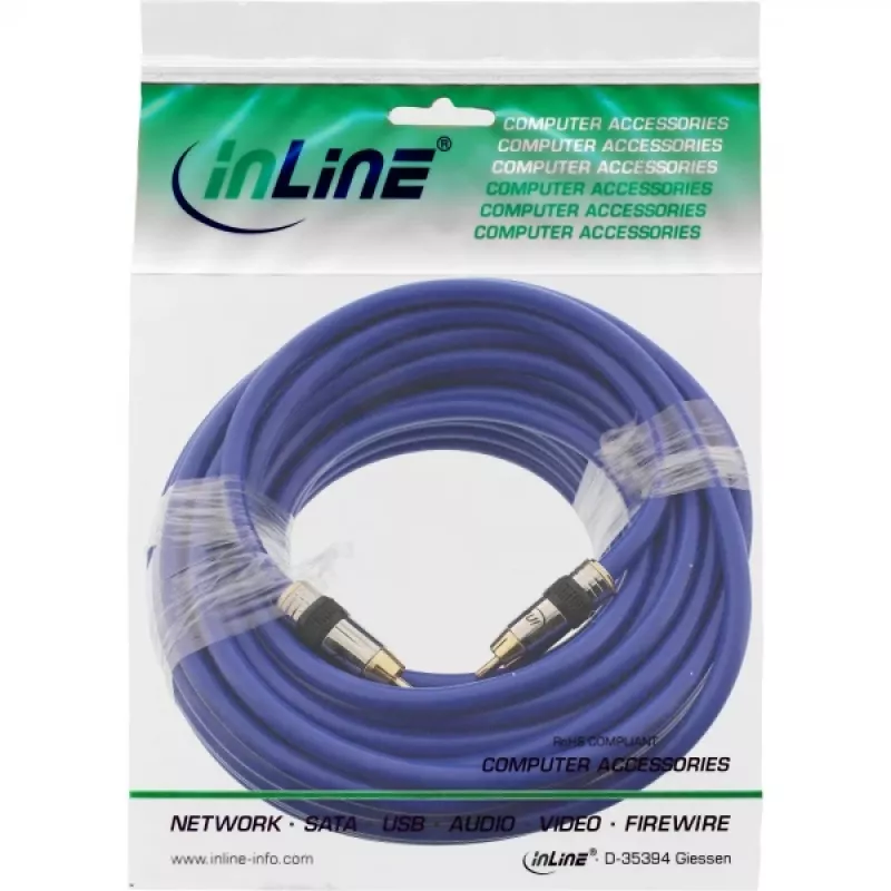 InLine Premium RCA Video & Digital Audio Cable RCA male / male gold plated 25m