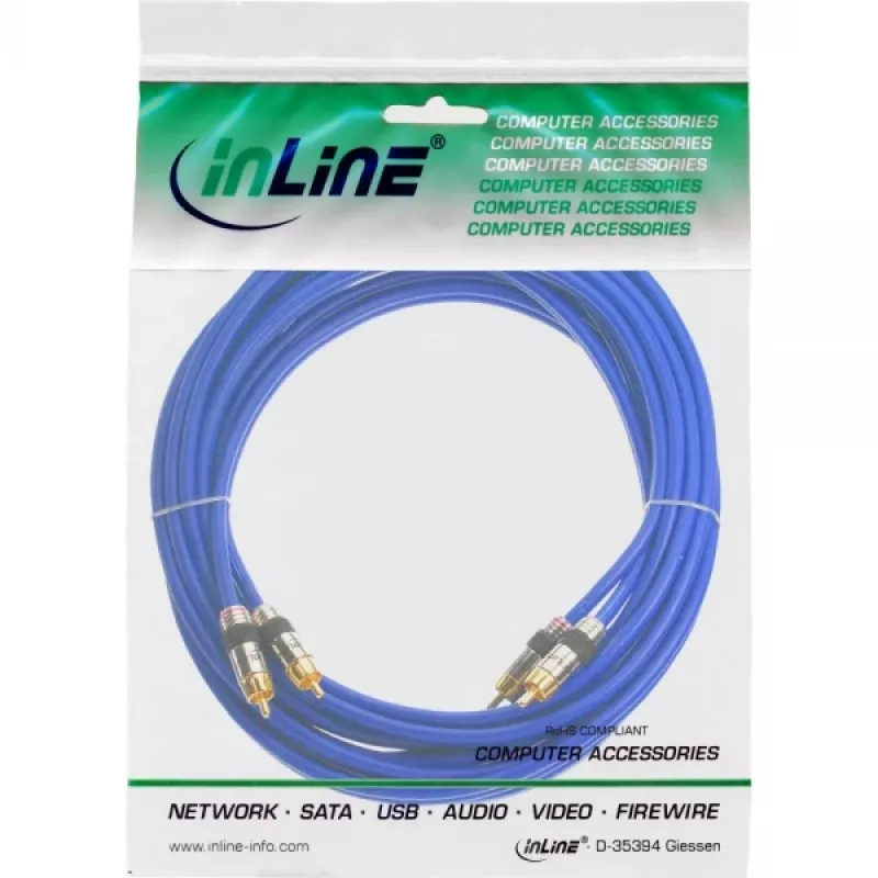 InLine Premium RCA Audio Cable 2x RCA male / male gold plated 7m
