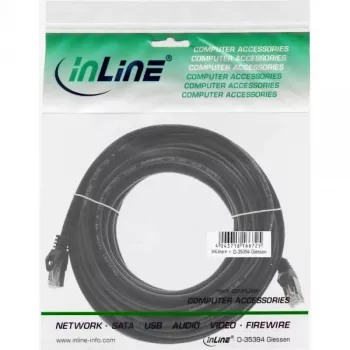 InLine Patch Cable SF/UTP Cat.5e black 25m