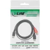 USB 2.0 Y-Cable 2x Type A male/female InLine 34510Z 0.2m