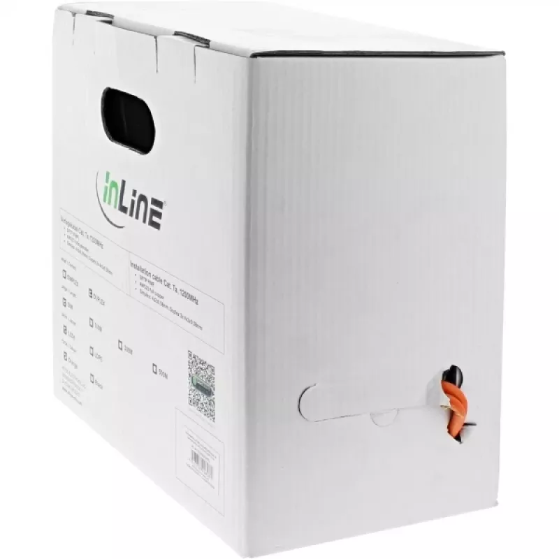InLine Duplex Installation Cable S/FTP PiMF Cat.7a AWG23 1200MHz, LSOH, 50m