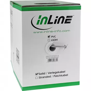InLine Solid Installation Cable SF/UTP Cat.5e AWG24 CCA PVC 500m