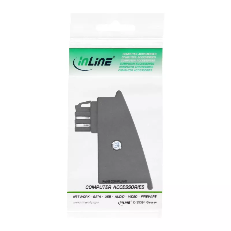 Adapter InLine TAE‑F male to RJ45 female 8P2C for Fritzbox, black