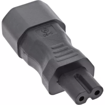InLine Power supply adapter IEC 60320 C14 / C7, 3-pin IEC device to 2-pin