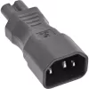 InLine Power supply adapter IEC 60320 C14 / C7, 3-pin IEC device to 2-pin