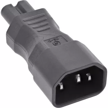 InLine Power supply adapter IEC 60320 C14 / C7, 3-pin IEC device to 2-pin
