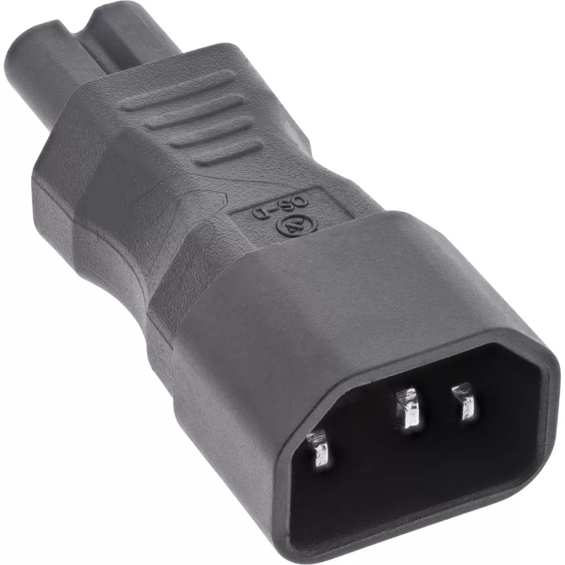 InLine Power supply adapter IEC 60320 C14 / C7, 3-pin IEC device to 2-pin