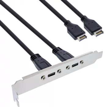 InLine Slot bracket USB-C to USB 3.2 front panel Key-A internal, 0.5m