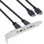 InLine Slot bracket USB-C to USB 3.2 front panel Key-A internal, 0.5m
