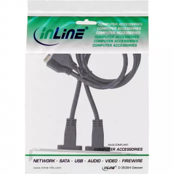 InLine Slot bracket USB-C to USB 3.2 front panel Key-A internal, 0.5m