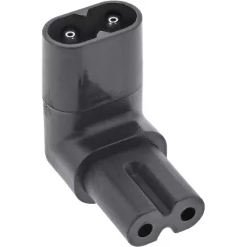 InLine Power supply adapter IEC 60320 C8 / C7, up/down angled 2-pin