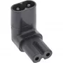 InLine Power supply adapter IEC 60320 C8 / C7, up/down angled 2-pin