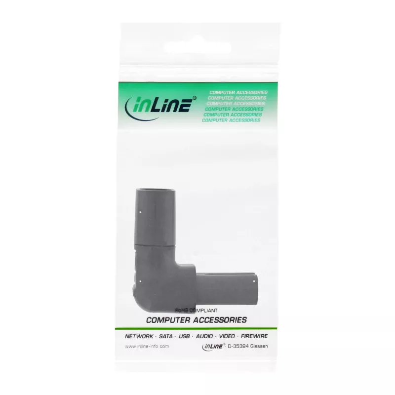 InLine Power supply adapter IEC 60320 C8 / C7, up/down angled 2-pin