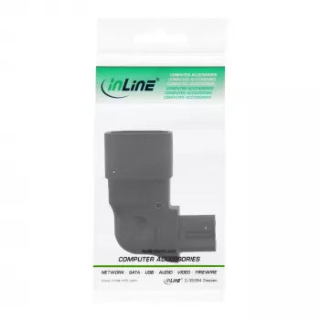 InLine Power supply adapter IEC 60320 C14 / C7, left/right angled, 3pin to 2pin