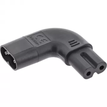 InLine Power supply adapter IEC 60320 C8 / C7, left/right angled 2-pin