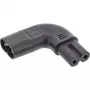 InLine Power supply adapter IEC 60320 C8 / C7, left/right angled 2-pin