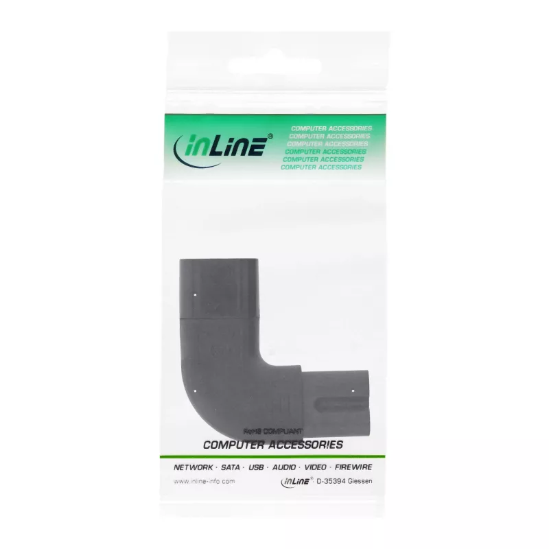 InLine Power supply adapter IEC 60320 C8 / C7, left/right angled 2-pin