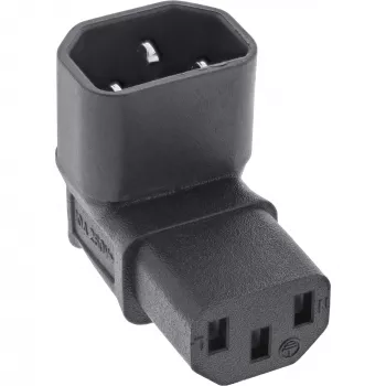 InLine Power supply adapter IEC 60320 C14/C13, up/down angled, 3pin. IEC device