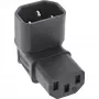 InLine Power supply adapter IEC 60320 C14/C13, up/down angled, 3pin. IEC device