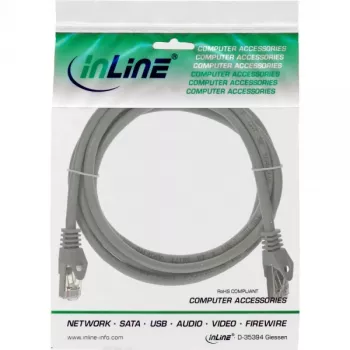 InLine Patch Cable F/UTP Cat.5e grey 1.5m