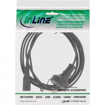 InLine Power cable, , Australia plug to Euro8 plug, black, 1.8m