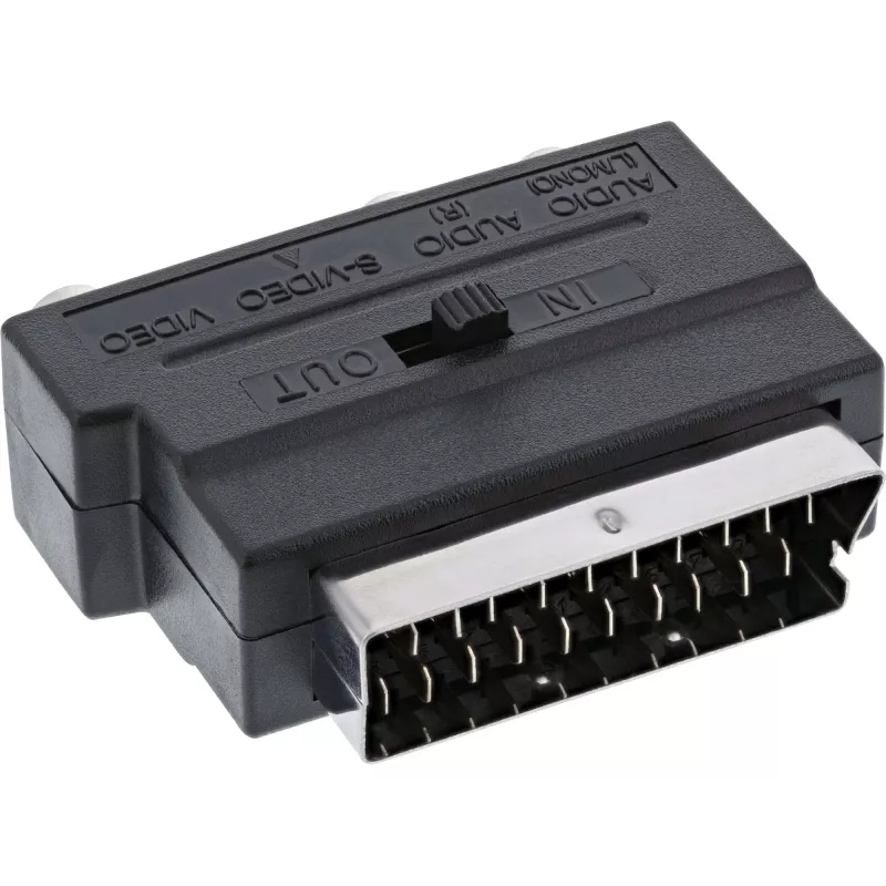 InLine Scart Adapter Scart male / 3x RCA and S-VHS video in / out