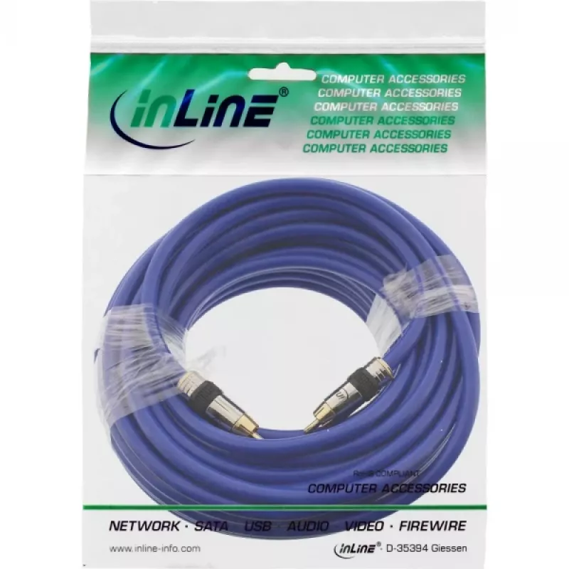 InLine Premium RCA Video & Digital Audio Cable RCA male / male gold plated 20m