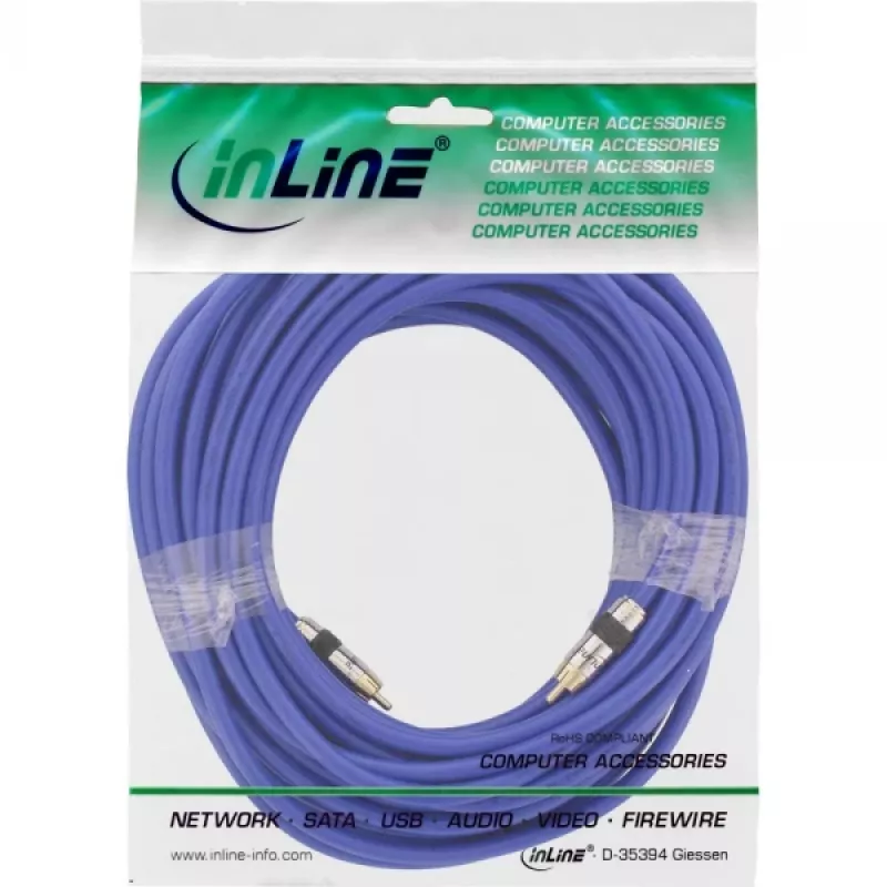InLine Premium RCA Video & Digital Audio Cable RCA male / male gold plated 15m