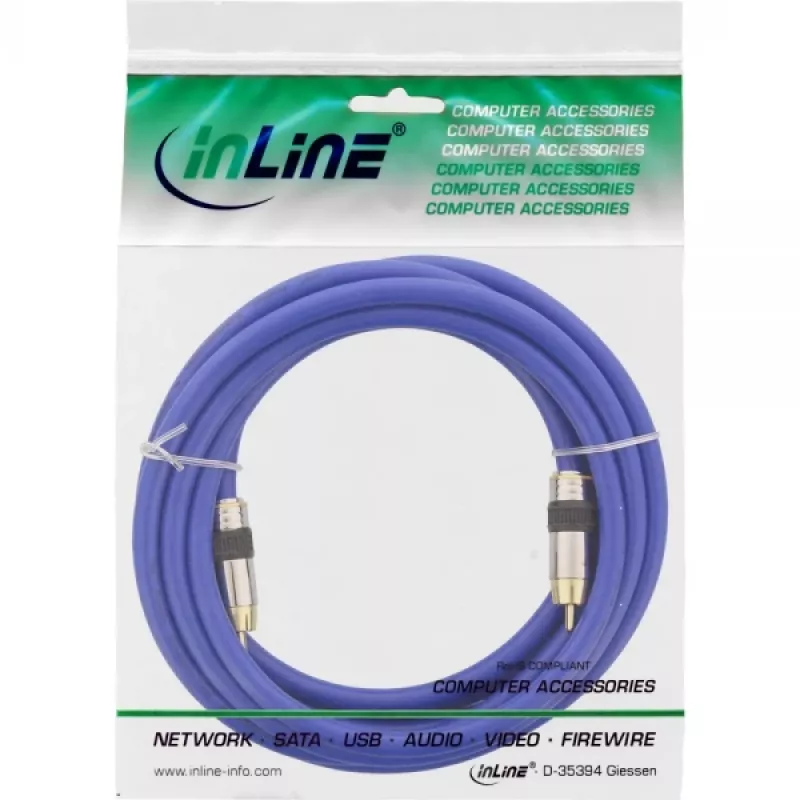 InLine Premium RCA Video & Digital Audio Cable RCA male / male gold plated 3m