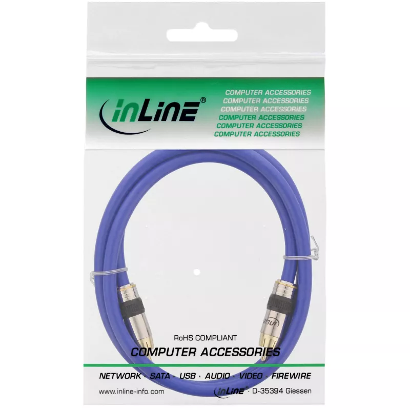 InLine Premium RCA Video & Digital Audio Cable RCA male / male gold plated 1m