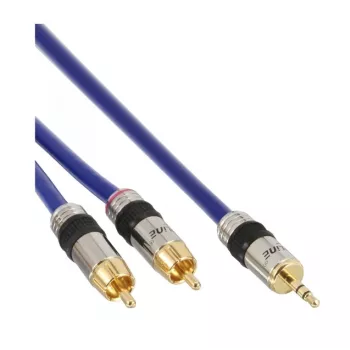 InLine Audio Cable Premium 2x RCA male / 3.5mm male gold plated 5m