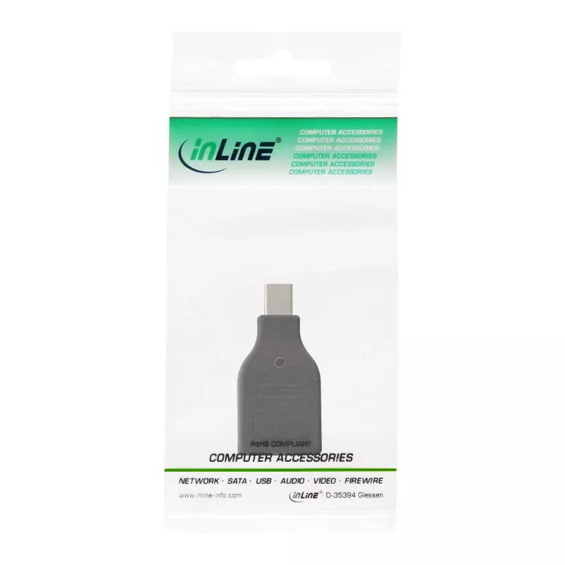 InLine DisplayPort Adapter, mini DisplayPort male / DisplayPort female, 4K/60Hz