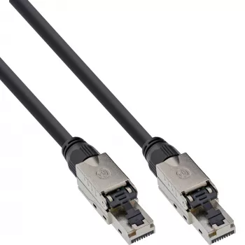 InLine Patch cable, U/UTP, Cat.6A, halogen-free, AWG23 copper, black 40m