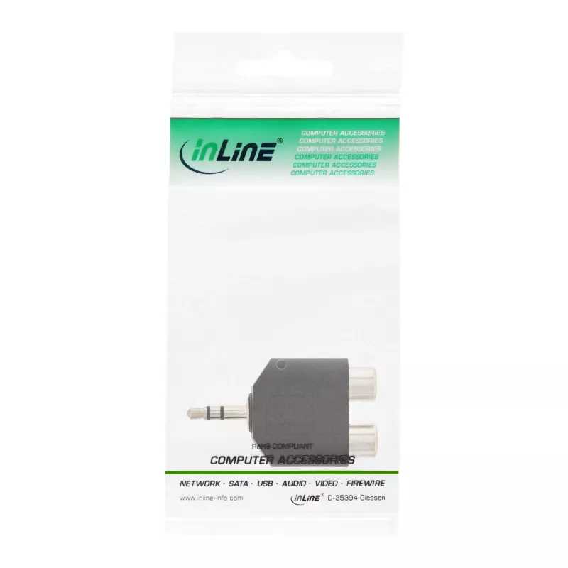 Audio Adapter 3.5mm male / 2x RCA Stereo female InLine 99302